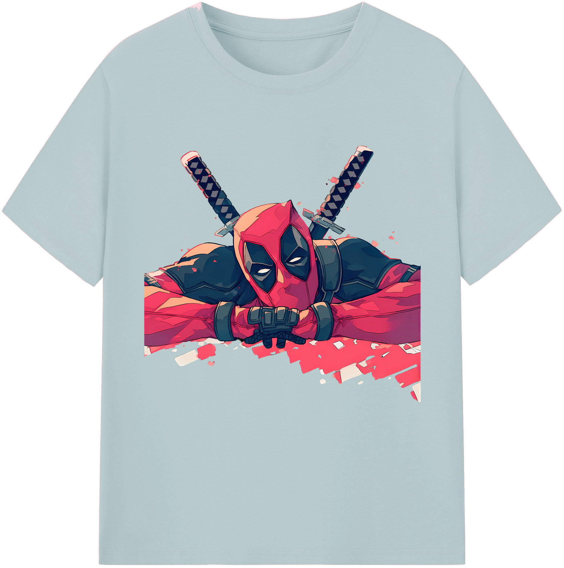 （画像用） Deadpool デッドプール 綿100％半袖Tシャツ（フロントプリント）